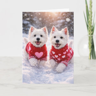 Carte de la Saint-Valentin pour Terrier West Highl