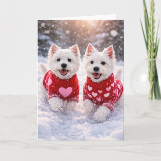Carte de la Saint-Valentin pour Terrier West Highl (Devant)
