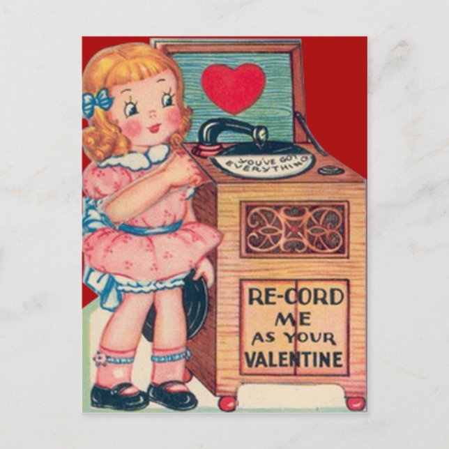 Carte de la Saint-Valentin pour tourne-disque Fill (Devant)