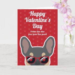 Carte de la Saint-Valentin pour un Bouledogue Fran