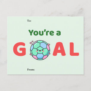 Carte de la Saint-Valentin pour un but au football