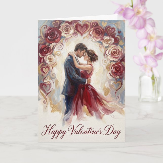 Carte de la Saint-Valentin pour un Couple Heureux (Orchidée)