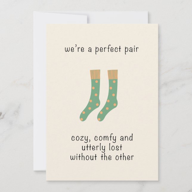 Carte de la Saint-Valentin pour un couple parfait (Devant)