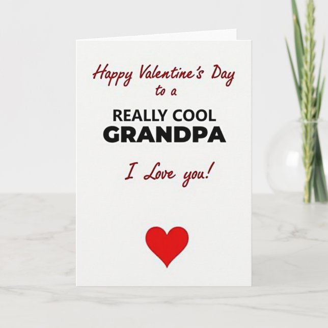 Carte de la Saint-Valentin pour un super papé (Devant)