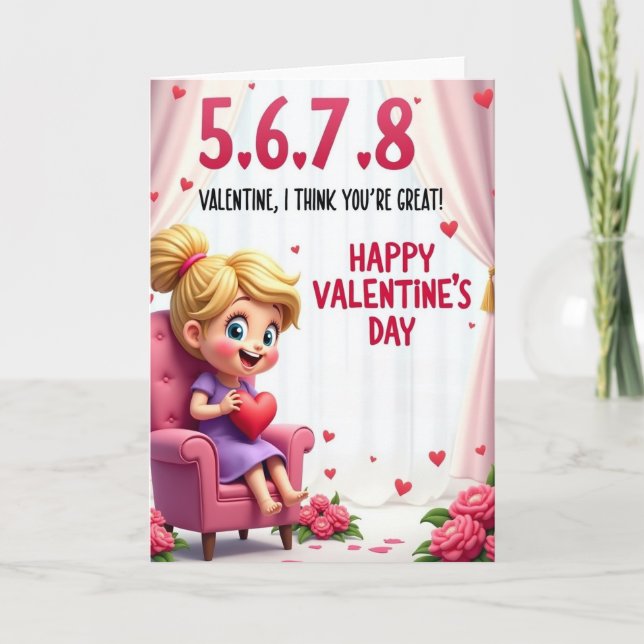 Carte de la Saint-Valentin pour une fille mignonne (Devant)