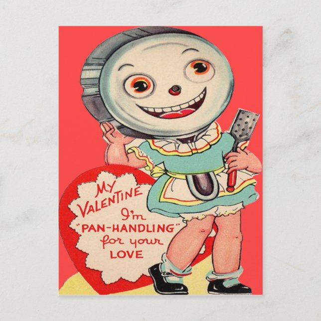 Carte de la Saint-Valentin pour une poêle à frire  (Devant)