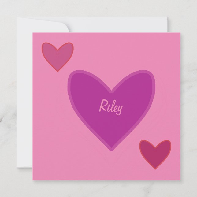 Carte de la Saint-Valentin Pretty Hearts (Devant)
