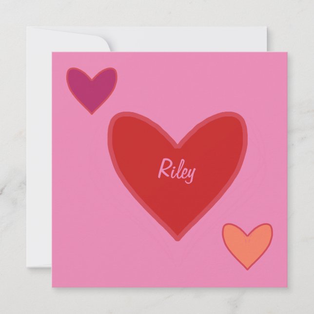 Carte de la Saint-Valentin Pretty Hearts (Devant)