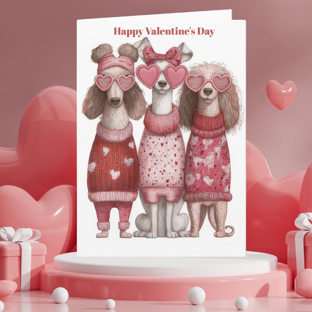 Carte de la Saint-Valentin pullover coeurs de chie (Créateur téléchargé)