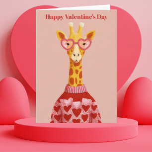 Carte de la Saint-Valentin pullover coeurs de gira