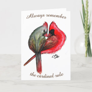 Carte de la Saint-Valentin Règle du Cardinal Oisea