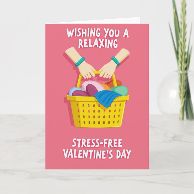 Carte de la Saint-Valentin relaxante et sans stres (Devant)