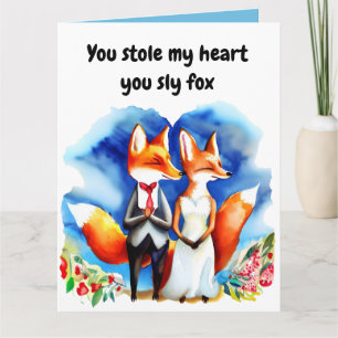 Carte de la Saint-Valentin Renard
