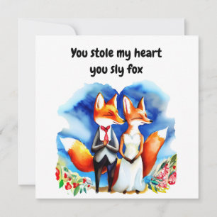 Carte de la Saint-Valentin Renard