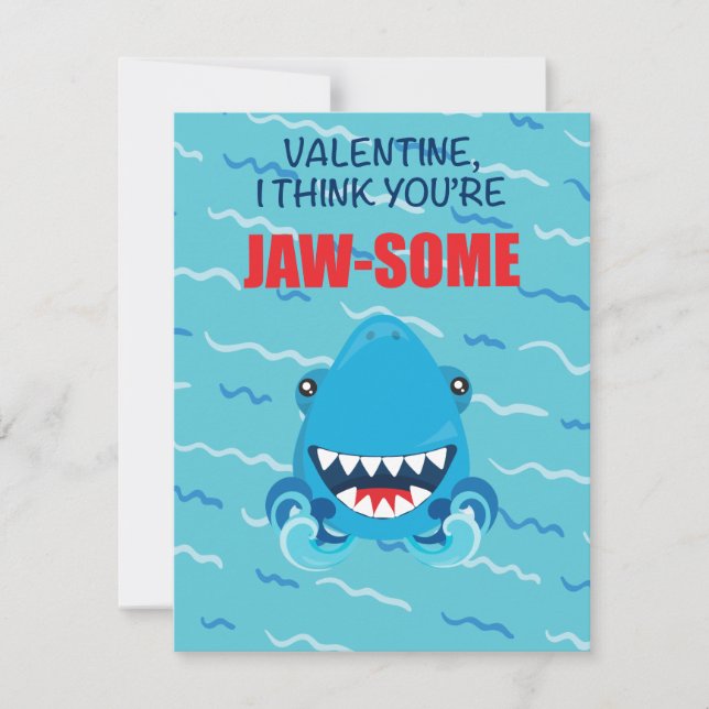carte de la Saint-Valentin requin (Devant)