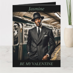 Carte de la Saint-Valentin rétro années 50 homme p