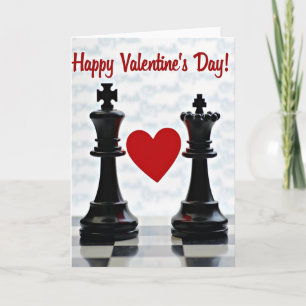 Carte de la Saint-Valentin Roi Reine Cœur