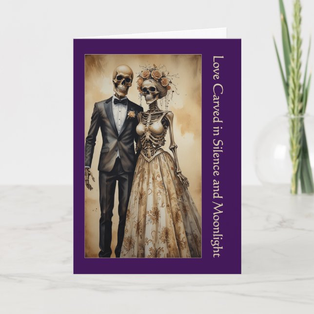 Carte de la Saint-Valentin Romance Sombre Couple d (Devant)