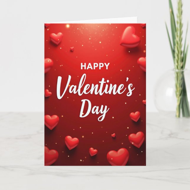 Carte de la Saint-Valentin Romantique (Devant)