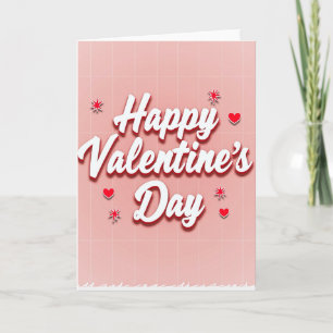 Carte de la Saint-Valentin romantique rose