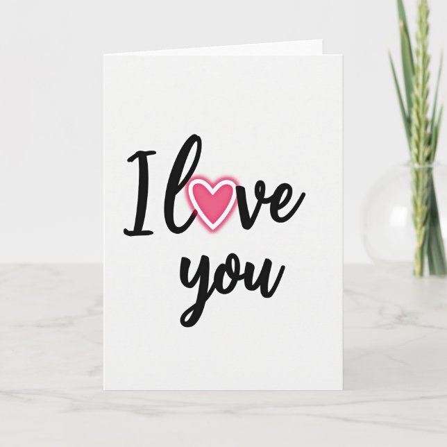 Carte de la Saint-Valentin rose (Devant)