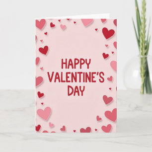 Carte de la Saint-Valentin rose