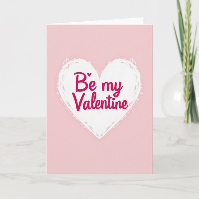 Carte de la Saint-Valentin Rose (Devant)