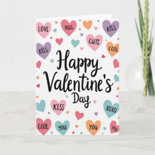 Carte de la Saint-Valentin rose joyeuse