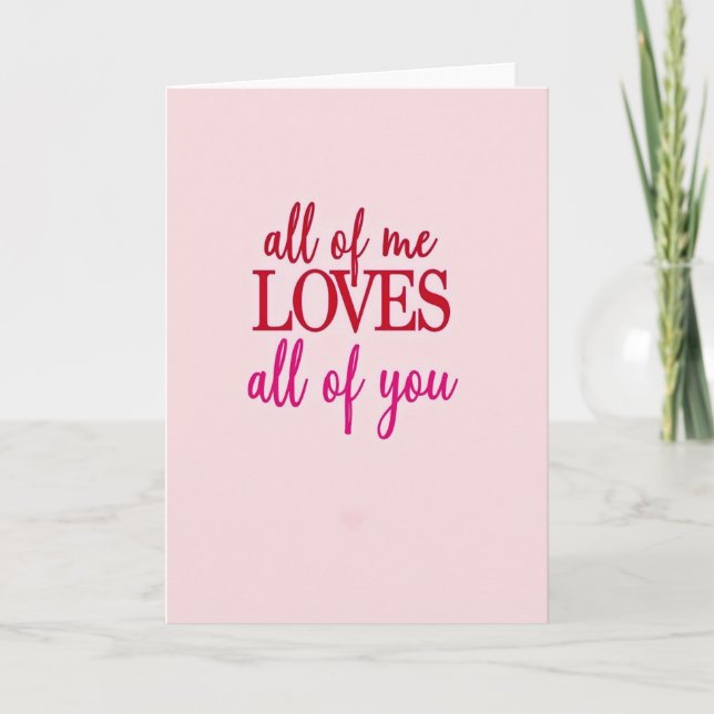 Carte de la Saint-Valentin Rose Tout de Moi (Devant)
