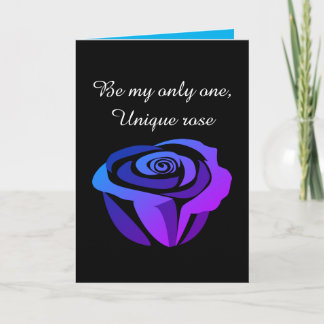 Carte de la Saint-Valentin rose violette foncée po