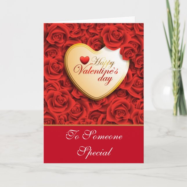 Carte de la Saint-Valentin Roses Rouges - Pour que (Devant)