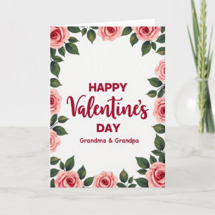 Carte de la Saint-Valentin Roses Sincères