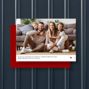 Carte de la Saint-Valentin Rouge moderne ultra min