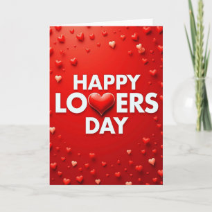 Carte de la Saint-Valentin Rouge Romantique