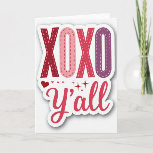 Carte de la Saint-Valentin Rouge Xoxo
