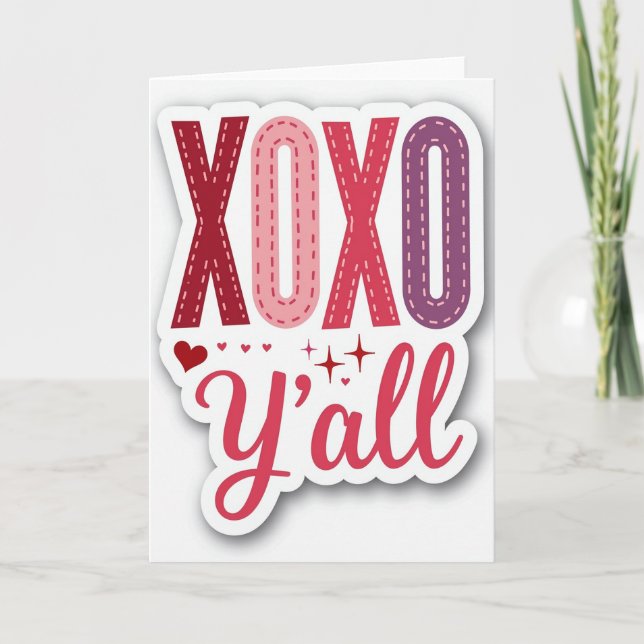 Carte de la Saint-Valentin Rouge Xoxo (Devant)