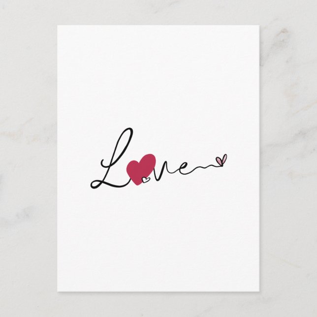 Carte de la Saint-Valentin Simple Amour (Devant)
