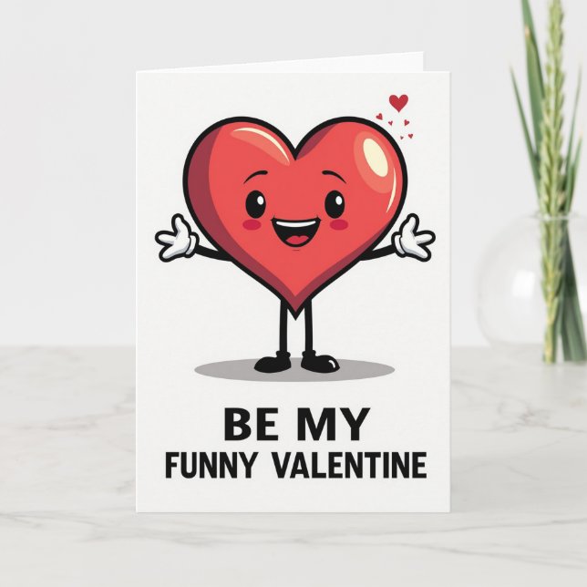 Carte de la Saint-Valentin simple et drôle en form (Devant)