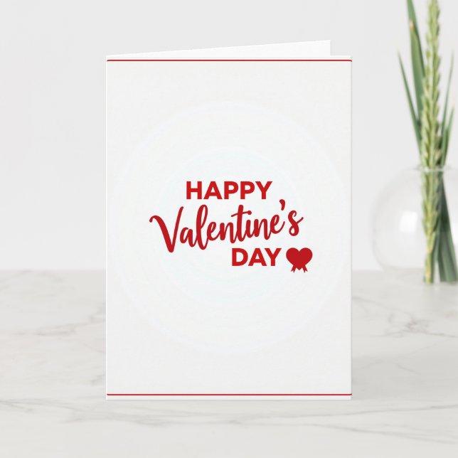 Carte de la Saint-Valentin Simple Rouge (Devant)