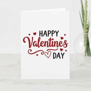 Carte de la Saint-Valentin simple rouge