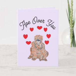 Carte de la Saint-Valentin : Singe sur Vous