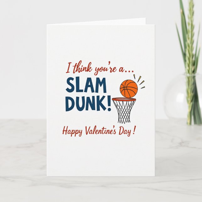 Carte de la Saint-Valentin Slam Dunk (Devant)