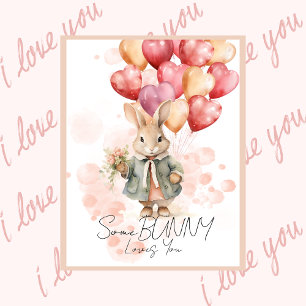 Carte de la Saint-Valentin Some Bunny Loves You av