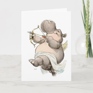 Carte de la Saint-Valentin "Soyez Mien" Hippo Cupi