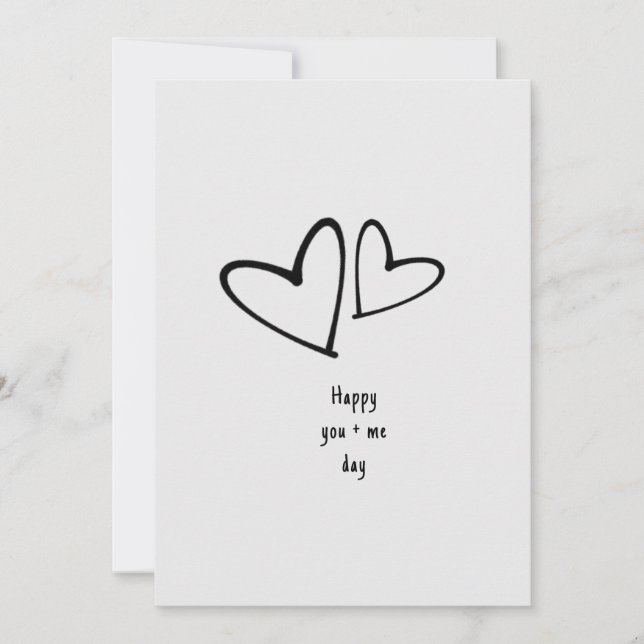 Carte de la Saint-Valentin spéciale « Cœur minimal (Devant)