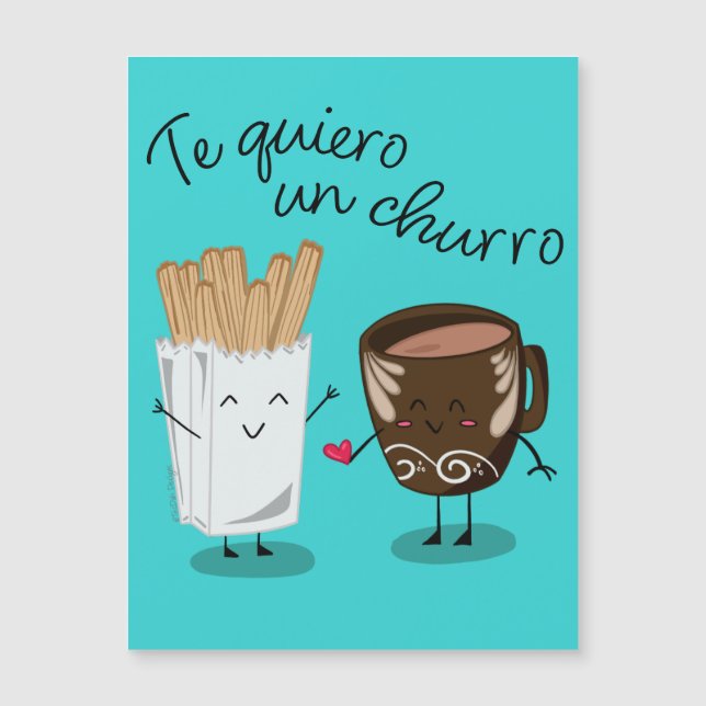 Carte de la Saint-Valentin Te Quiero Un Churro (Devant)