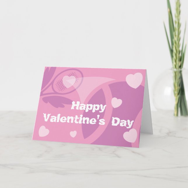 Carte de la Saint-Valentin Tennis (Devant)