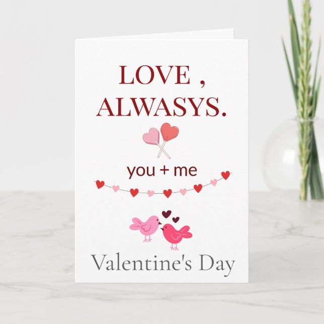 Carte de la Saint-Valentin Toujours Amoureux (Devant)