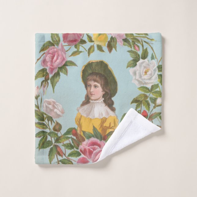 Carte de la Saint-Valentin vintage allemande kitsc (Gant de toilette)
