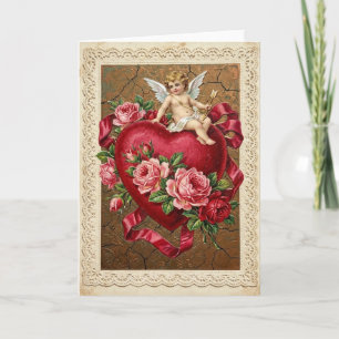 Carte de la Saint-Valentin vintage Cupidon